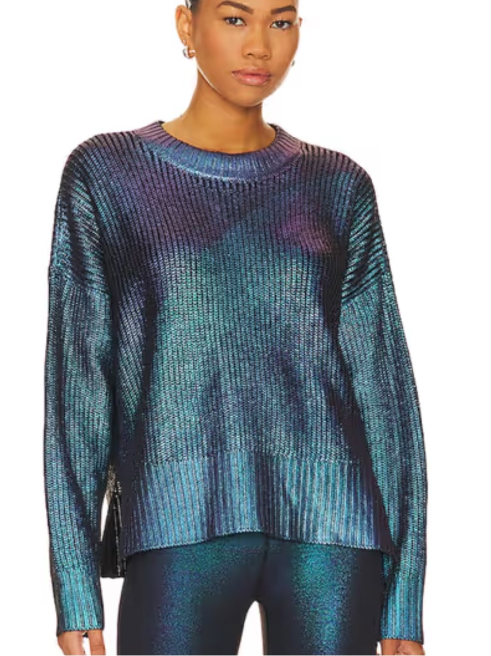 Beach Riot Callie Sweater Galaxy Shine Size Small